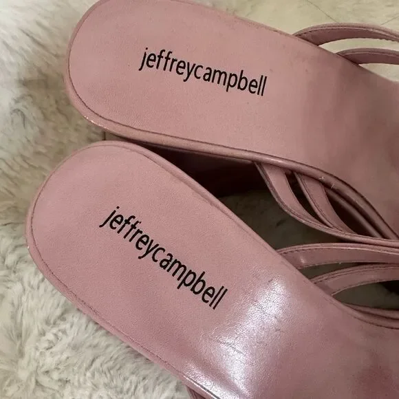 NEW Jeffrey Campbell pink Year 3000platform wedges sandals 9.5